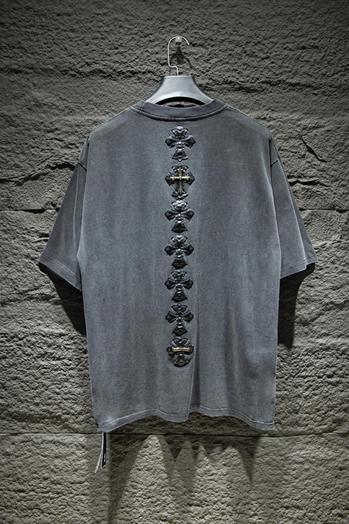 クロムハーツコットン前面の刺繍半袖Tシャツ