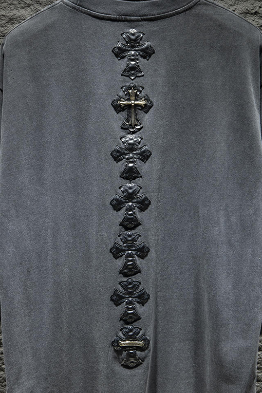 クロムハーツコットン前面の刺繍半袖Tシャツ