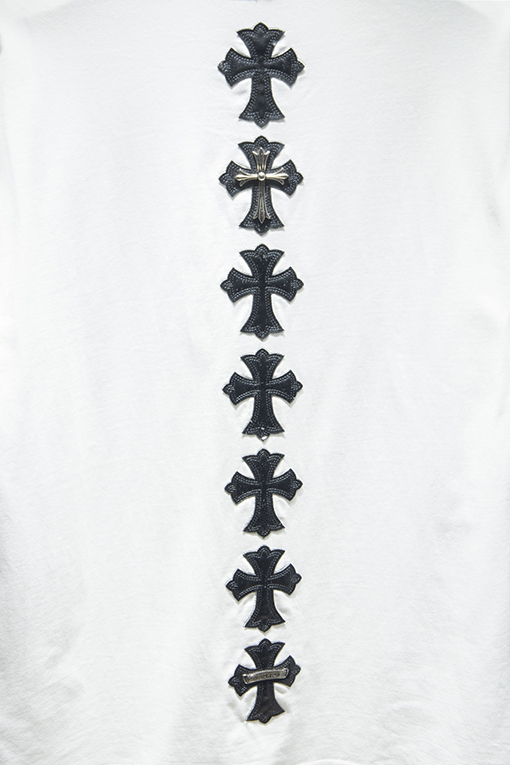 クロムハーツコットン前面の刺繍半袖Tシャツ