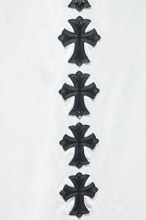 クロムハーツコットン前面の刺繍半袖Tシャツ