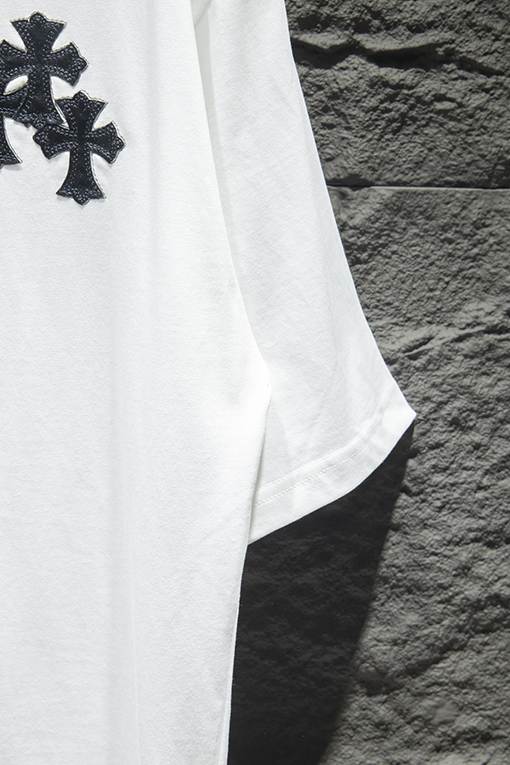 クロムハーツコットン前面の刺繍半袖Tシャツ