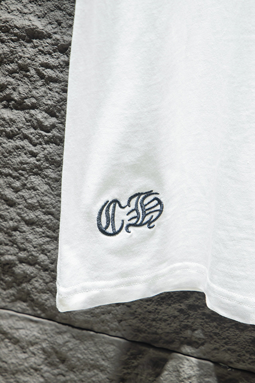 クロムハーツコットン前面の刺繍半袖Tシャツ