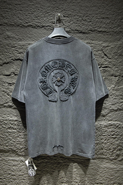 クロムハーツコピーダメージ加工半袖Tシャツ