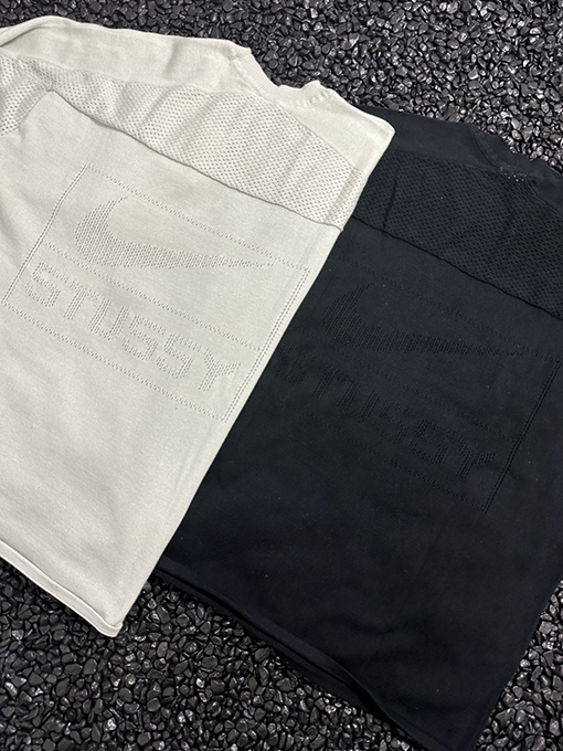 ステューシーXナイキ 24SS コラボレーション ニットレースアップロンガスリーブTシャツ