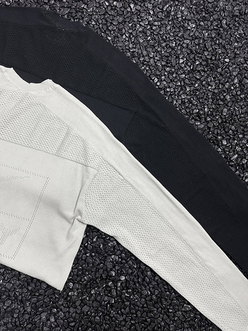 ステューシーXナイキ 24SS コラボレーション ニットレースアップロンガスリーブTシャツ