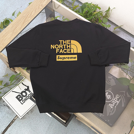 The North FaceXSupremeロゴプリントカジュアルカップルハイクルーネックフリースパーカー