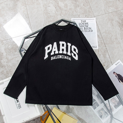バレンシアガPARIS限定クルーネックパーカー長袖Tシャツ