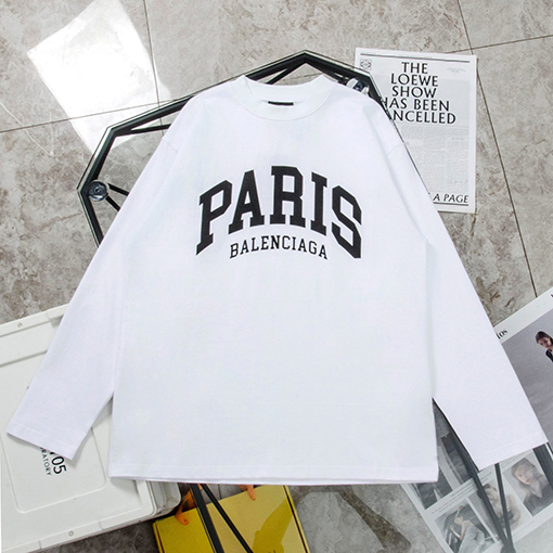 バレンシアガPARIS限定クルーネックパーカー長袖Tシャツ