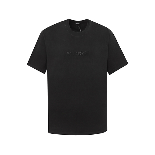バレンシアガスーパーコピーロゴホットドリル半袖Tシャツ