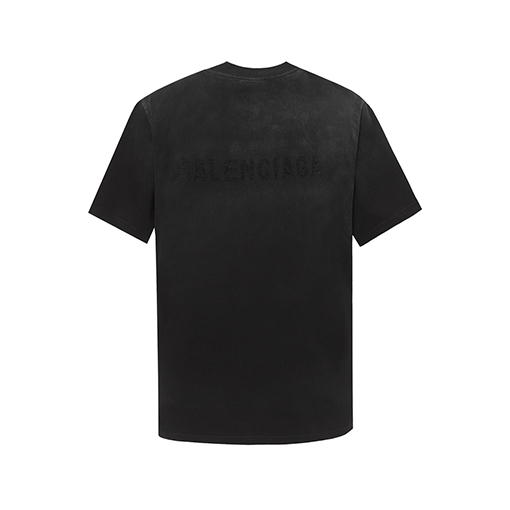 バレンシアガスーパーコピーロゴホットドリル半袖Tシャツ