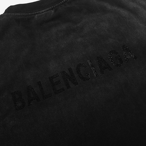バレンシアガスーパーコピーロゴホットドリル半袖Tシャツ
