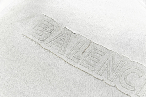 バレンシアガアップリケ文字刺繍古びた半袖Tシャツ