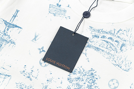 ルイヴィトンコピーアルファベットプリント半袖Tシャツ