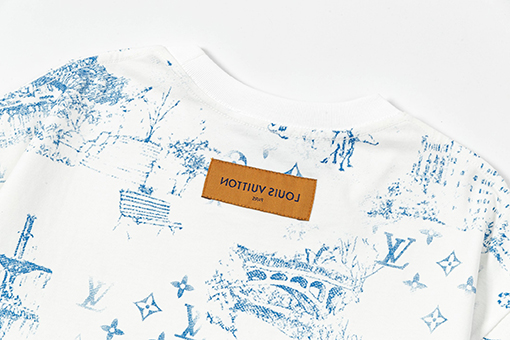 ルイヴィトンコピーアルファベットプリント半袖Tシャツ
