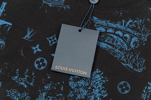 ルイヴィトンコピーアルファベットプリント半袖Tシャツ