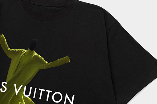 ルイヴィトン落書き文字プリント半袖Tシャツ