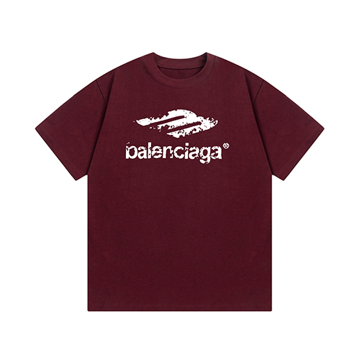 バレンシアガヴィンテージレタープリント半袖Tシャツ