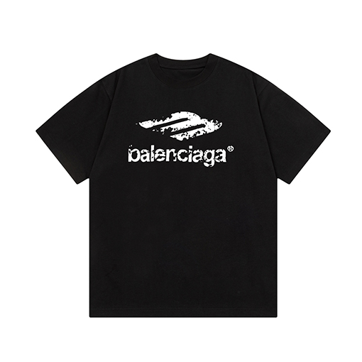 バレンシアガヴィンテージレタープリント半袖Tシャツ