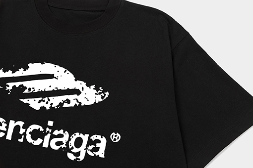 バレンシアガヴィンテージレタープリント半袖Tシャツ