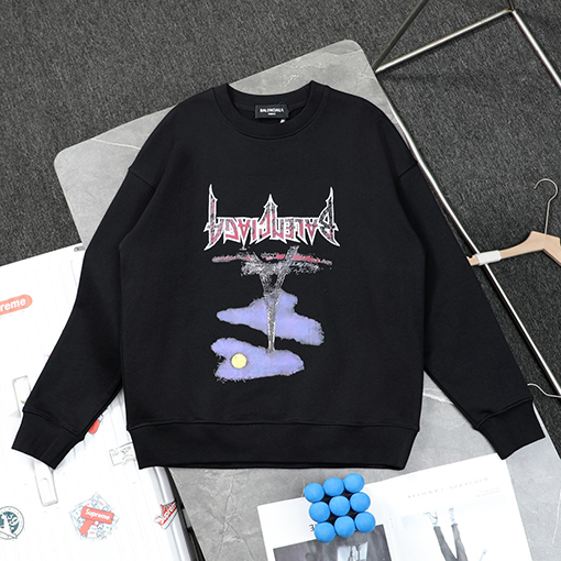 バレンシアガコピー新しい逆鉄塔プリントの襟のガードル