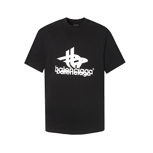 バレンシアガテープ印刷ゴースト半袖Tシャツ