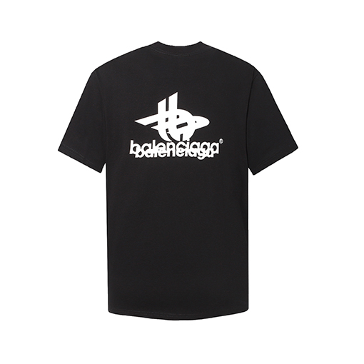 バレンシアガテープ印刷ゴースト半袖Tシャツ
