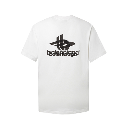 バレンシアガテープ印刷ゴースト半袖Tシャツ
