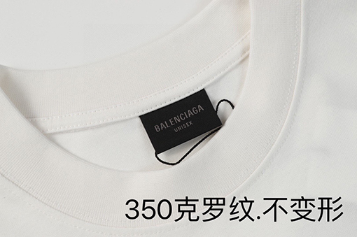 バレンシアガテープ印刷ゴースト半袖Tシャツ