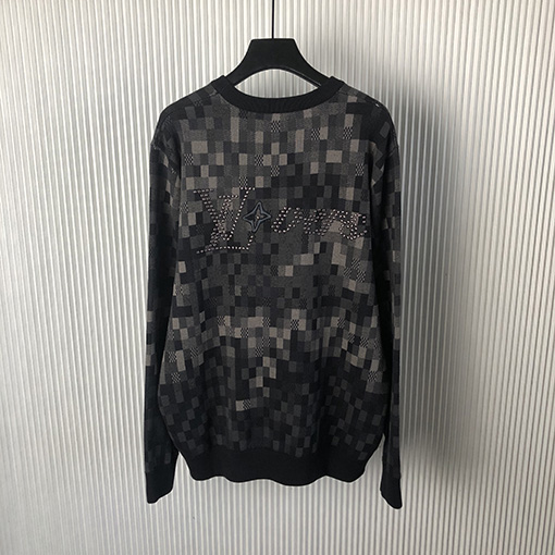 ルイヴィトン LOVERS DAMOFLAGEジャカードプルオーバー