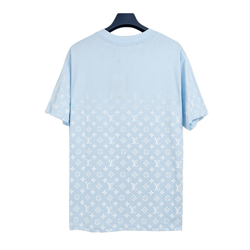 ルイヴィトンLVモノグラムフルプリントグラデーションロゴプリント半袖Tシャツ