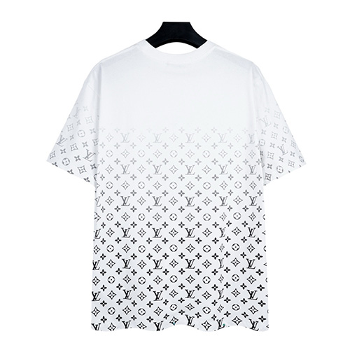ルイヴィトンLVモノグラムフルプリントグラデーションロゴプリント半袖Tシャツ