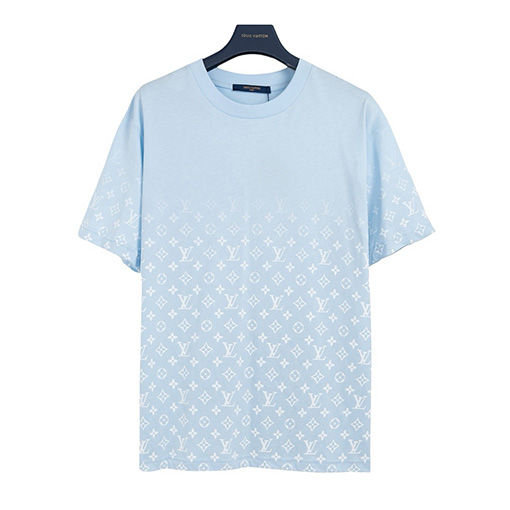 ルイヴィトンLVモノグラムフルプリントグラデーションロゴプリント半袖Tシャツ