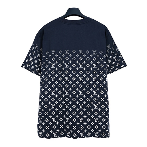 ルイヴィトンLVモノグラムフルプリントグラデーションロゴプリント半袖Tシャツ