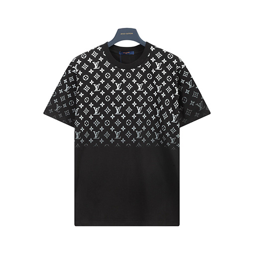 ルイヴィトンコピーグラデーションロゴプリント半袖Tシャツ