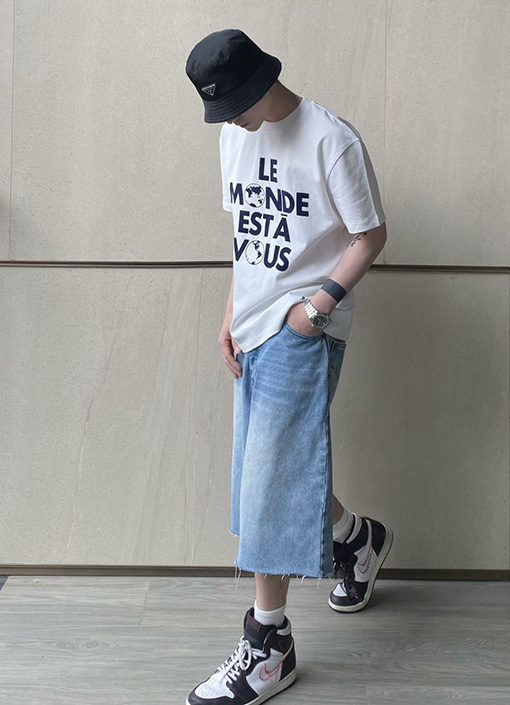 ルイヴィトンファッションコットンTシャツ
