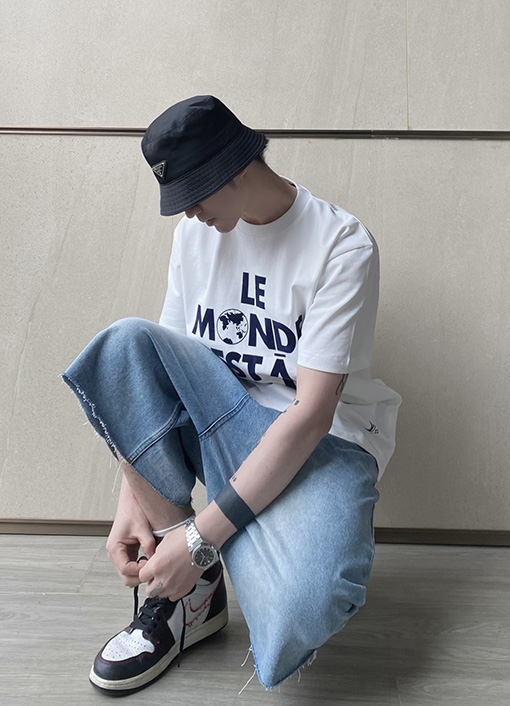 ルイヴィトンファッションコットンTシャツ