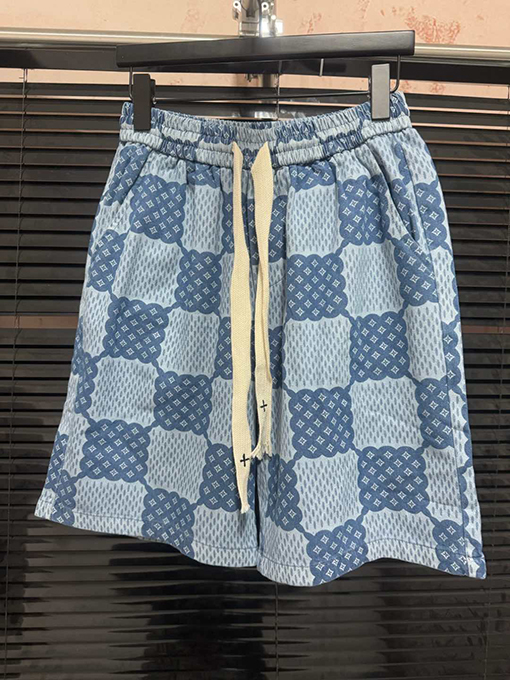 ルイヴィトンスーパーコピーフルプリントチェック柄ロゴプリントデニムセット