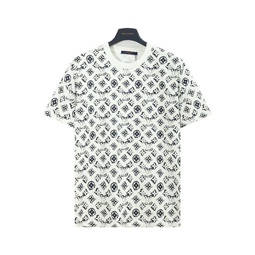 ルイヴィトンフルプリントロゴプリント半袖Tシャツ