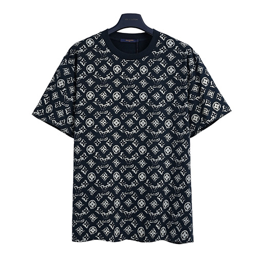 ルイヴィトンフルプリントロゴプリント半袖Tシャツ