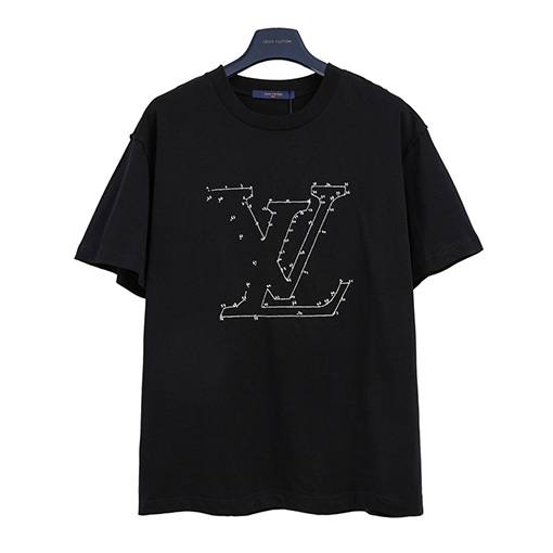 ルイヴィトンコピーデジタル刺繍半袖Tシャツ