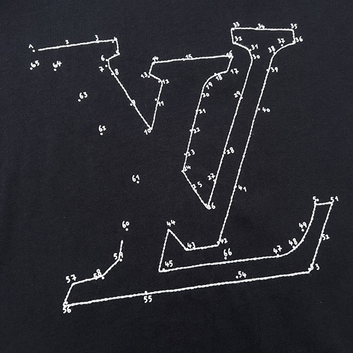 ルイヴィトンコピーデジタル刺繍半袖Tシャツ