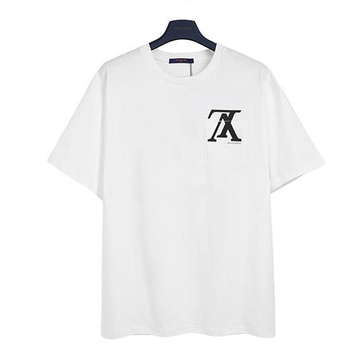 ルイヴィトンLV逆立ちロゴポケットプリント半袖Tシャツ