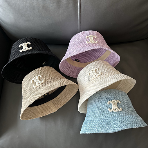 セリーヌ透かし編み春夏フラットトップフィッシャーマンハット