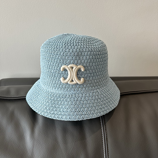 セリーヌ透かし編み春夏フラットトップフィッシャーマンハット