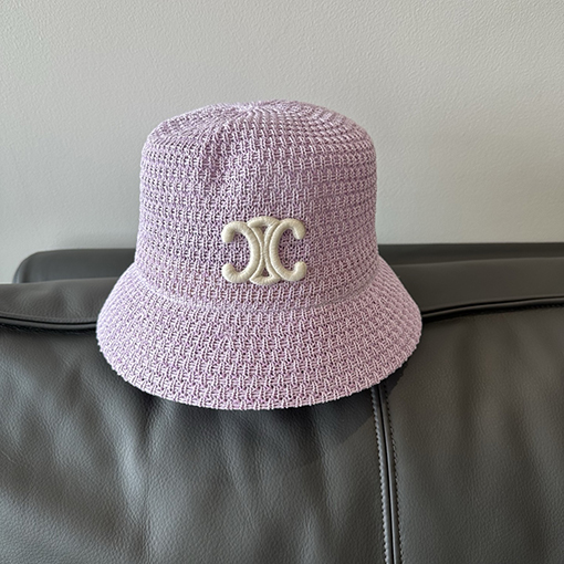 セリーヌ透かし編み春夏フラットトップフィッシャーマンハット