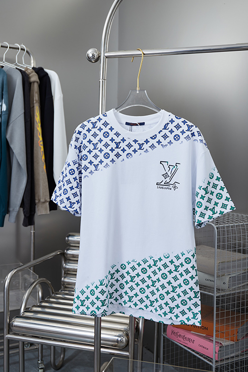ルイヴィトンウエスタンデニムシリーズフルプリント半袖Tシャツ