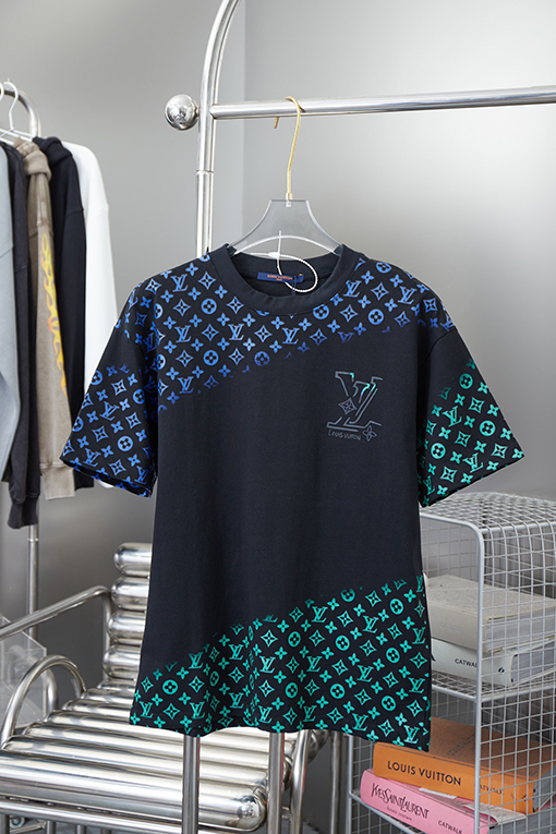 ルイヴィトンウエスタンデニムシリーズフルプリント半袖Tシャツ