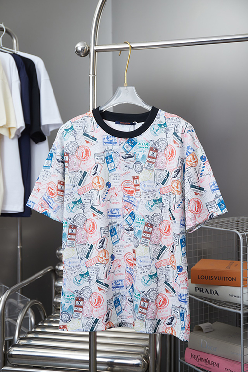 ルイヴィトンフルプリントflightmodeシリーズプリント半袖シャツ