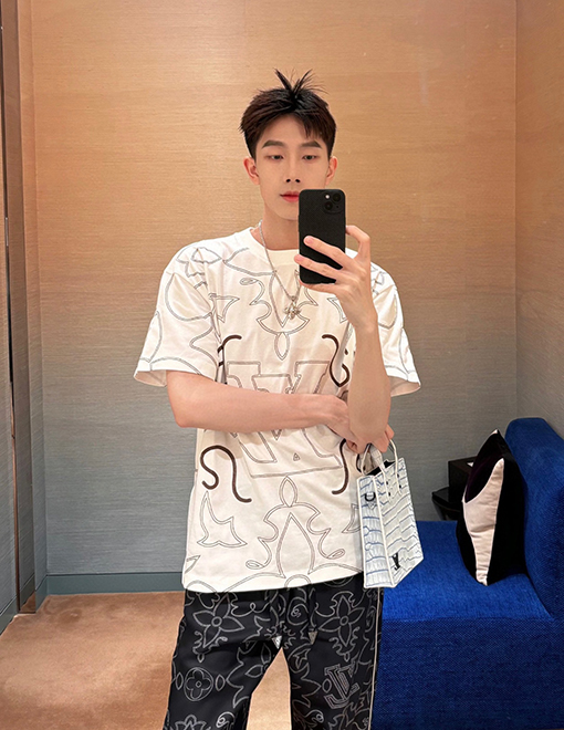 ルイヴィトンウエスタンデニムシリーズフルプリント半袖Tシャツ