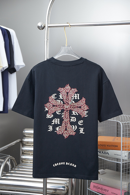 クロムハーツ新しい厚版ホットドリル半袖シャツ